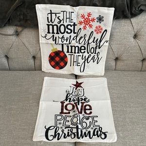 ⭐️3/$20 Set of 2 16x16inch Decorative Christmas Pillowcases
